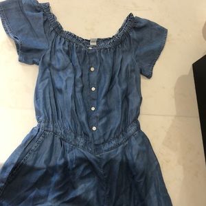 Old navy blue off the shoulder romper⛄️